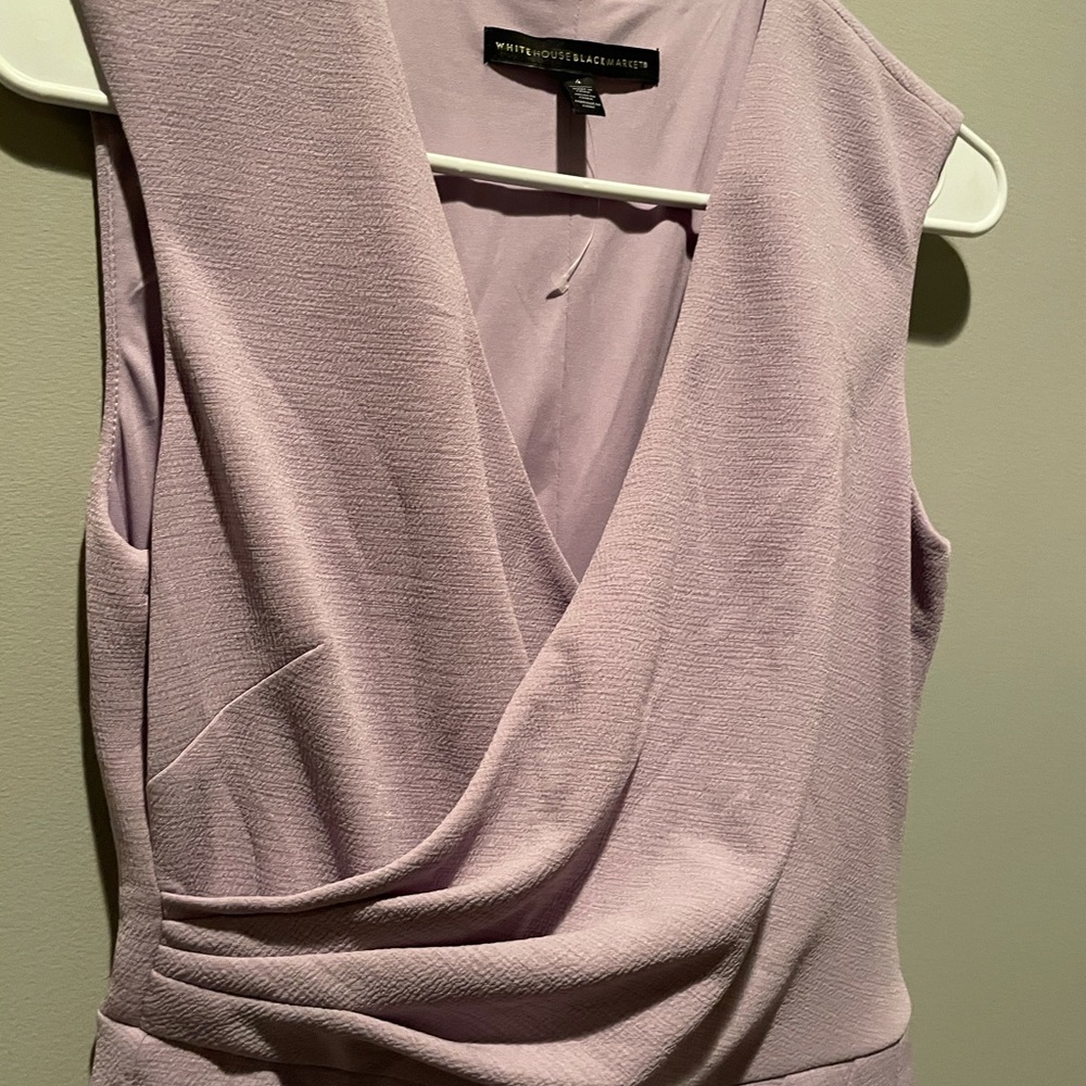 NWOT White House Black Market Purple Wrap Dress 4 - Picture 5 of 11